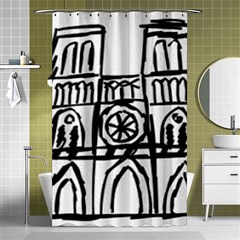 Gold Foil Notre Dame Shower Curtain 48  X 72  (small)  by artworkshop