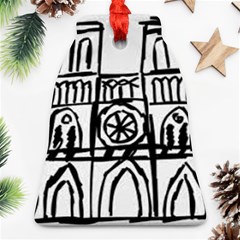 Gold Foil Notre Dame Bell Ornament (two Sides) by artworkshop