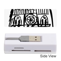 Gold Foil Notre Dame Memory Card Reader (stick) by artworkshop