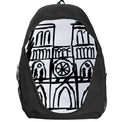 Gold Foil Notre Dame Backpack Bag by artworkshop