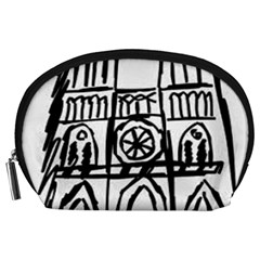 Gold Foil Notre Dame Accessory Pouch (large) by artworkshop