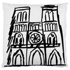 Gold Foil Notre Dame Standard Flano Cushion Case (one Side) by artworkshop