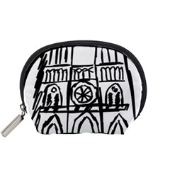 Gold Foil Notre Dame Accessory Pouch (small) by artworkshop