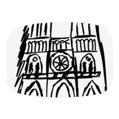 Gold Foil Notre Dame Mini Square Pill Box by artworkshop