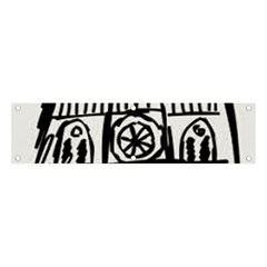 Gold Foil Notre Dame Banner And Sign 4  X 1  by artworkshop