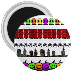 Halloween Borders Trick 3  Magnets by artworkshop