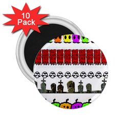 Halloween Borders Trick 2 25  Magnets (10 Pack)  by artworkshop