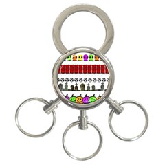 Halloween Borders Trick 3-ring Key Chain by artworkshop