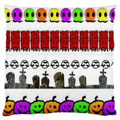 Halloween Borders Trick Large Cushion Case (two Sides) by artworkshop