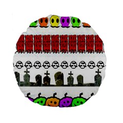 Halloween Borders Trick Standard 15  Premium Round Cushions by artworkshop