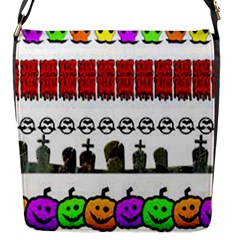 Halloween Borders Trick Flap Closure Messenger Bag (s) by artworkshop