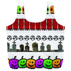 Halloween Borders Trick Full Print Recycle Bag (xxl) by artworkshop