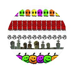 Halloween Borders Trick Mini Round Pill Box (pack Of 5) by artworkshop