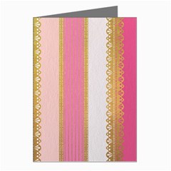 Lace Gold Euclidean Greeting Cards (pkg Of 8)