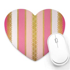 Lace Gold Euclidean Heart Mousepad by artworkshop