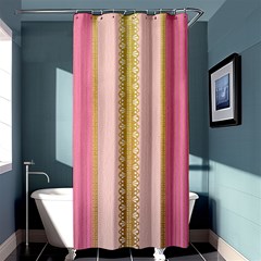 Lace Gold Euclidean Shower Curtain 36  X 72  (stall)  by artworkshop