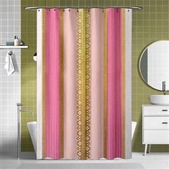 Lace Gold Euclidean Shower Curtain 48  X 72  (small)  by artworkshop