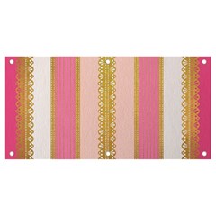 Lace Gold Euclidean Banner And Sign 4  X 2  by artworkshop