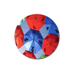 Letters Pattern Folding Umbrellas 2 Magnet 3  (round) by artworkshop