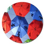 Letters Pattern Folding Umbrellas 2 Magnet 5  (Round) Front