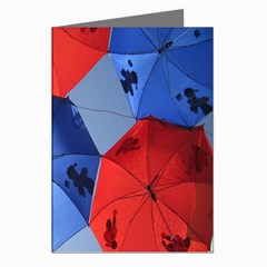 Letters Pattern Folding Umbrellas 2 Greeting Cards (pkg Of 8) by artworkshop