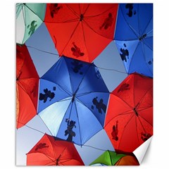 Letters Pattern Folding Umbrellas 2 Canvas 8  X 10  by artworkshop