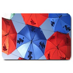 Letters Pattern Folding Umbrellas 2 Large Doormat by artworkshop