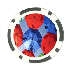 Letters Pattern Folding Umbrellas 2 Poker Chip Card Guard by artworkshop