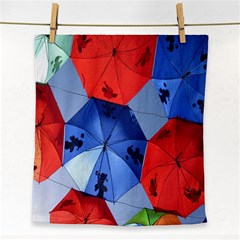 Letters Pattern Folding Umbrellas 2 Face Towel by artworkshop