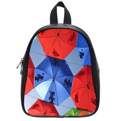 Letters Pattern Folding Umbrellas 2 School Bag (small) by artworkshop