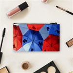 Letters Pattern Folding Umbrellas 2 Cosmetic Bag (Small) Back