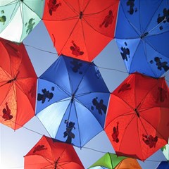 Letters Pattern Folding Umbrellas 2 Play Mat (square) by artworkshop