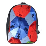 Letters Pattern Folding Umbrellas 2 School Bag (XL) Front