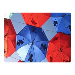 Letters Pattern Folding Umbrellas 2 Double Sided Flano Blanket (mini) by artworkshop