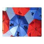 Letters Pattern Folding Umbrellas 2 Double Sided Flano Blanket (Mini) 35 x27  Blanket Back