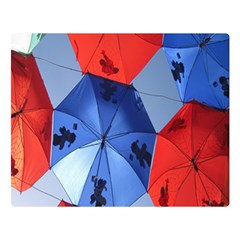 Letters Pattern Folding Umbrellas 2 Double Sided Flano Blanket (large) by artworkshop