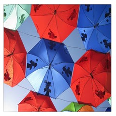 Letters Pattern Folding Umbrellas 2 Square Satin Scarf (36  X 36 ) by artworkshop