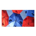 Letters Pattern Folding Umbrellas 2 Satin Shawl 45  x 80  Front