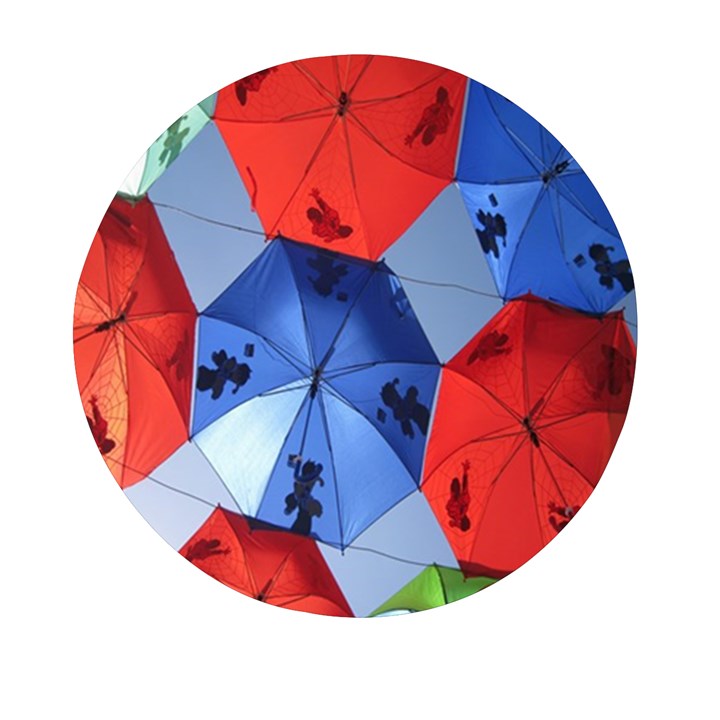 Letters Pattern Folding Umbrellas 2 Mini Round Pill Box