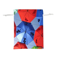 Letters Pattern Folding Umbrellas 2 Lightweight Drawstring Pouch (l) by artworkshop