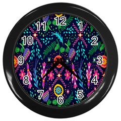 Pattern Nature Design Wall Clock (black) by artworkshop