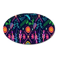 Pattern Nature Design Oval Magnet by artworkshop