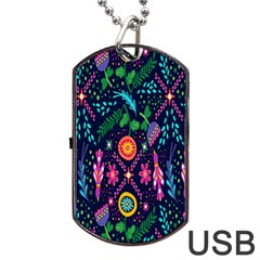 Pattern Nature Design Dog Tag Usb Flash (two Sides) by artworkshop