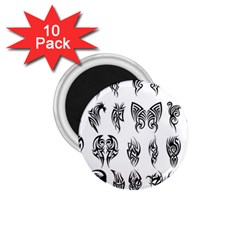 Tattoo Pattern Coin Purse 1 75  Magnets (10 Pack)  by artworkshop