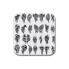 Tattoo Pattern Coin Purse Rubber Coaster (square) by artworkshop