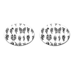 Tattoo Pattern Coin Purse Cufflinks (oval)