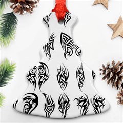 Tattoo Pattern Coin Purse Ornament (christmas Tree)  by artworkshop