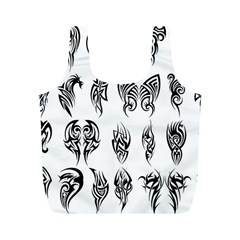 Tattoo Pattern Coin Purse Full Print Recycle Bag (m) by artworkshop