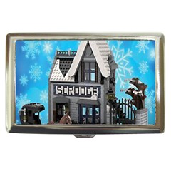 Winter Village Snow Brick Buildings Cigarette Money Case by artworkshop