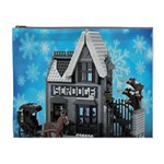 Winter Village Snow Brick Buildings Cosmetic Bag (XL) Front